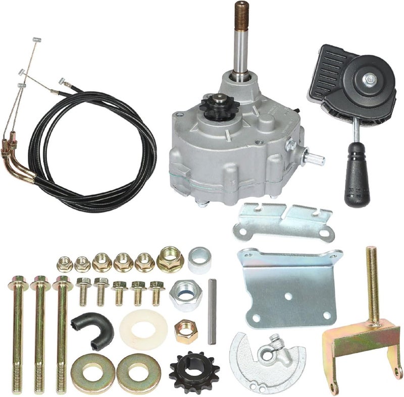 marddpair Go Kart Forward Reverse Gearbox Replacement for 2HP-13HP Engine Local 10T #40 41 and 12T #35 TAV30 Series, 3 Shift Modes 2300 RPM - Image 1